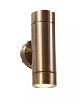 Brac Solid Brass 2 Light Up & Down GU10 Wall Light - Brass / Bronze