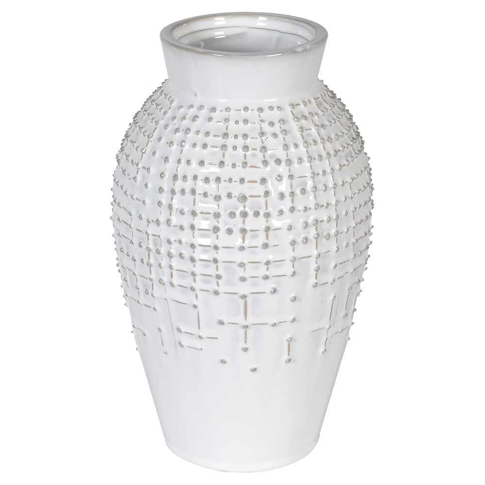 Off White Dot Vase- Christmas Gift
