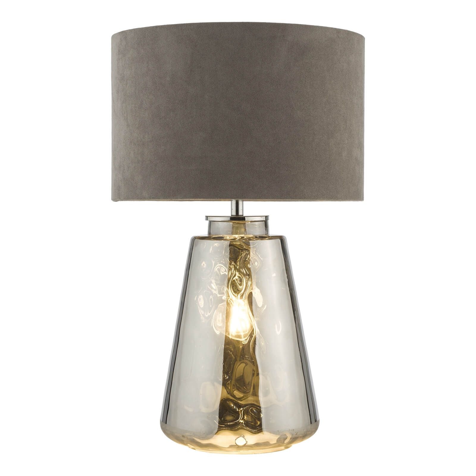 Wycliffe Table Lamp Smoked Glass With Shade