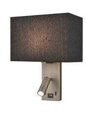 Kappa Reading Wall bracket with USB/LED E27 
Bronze