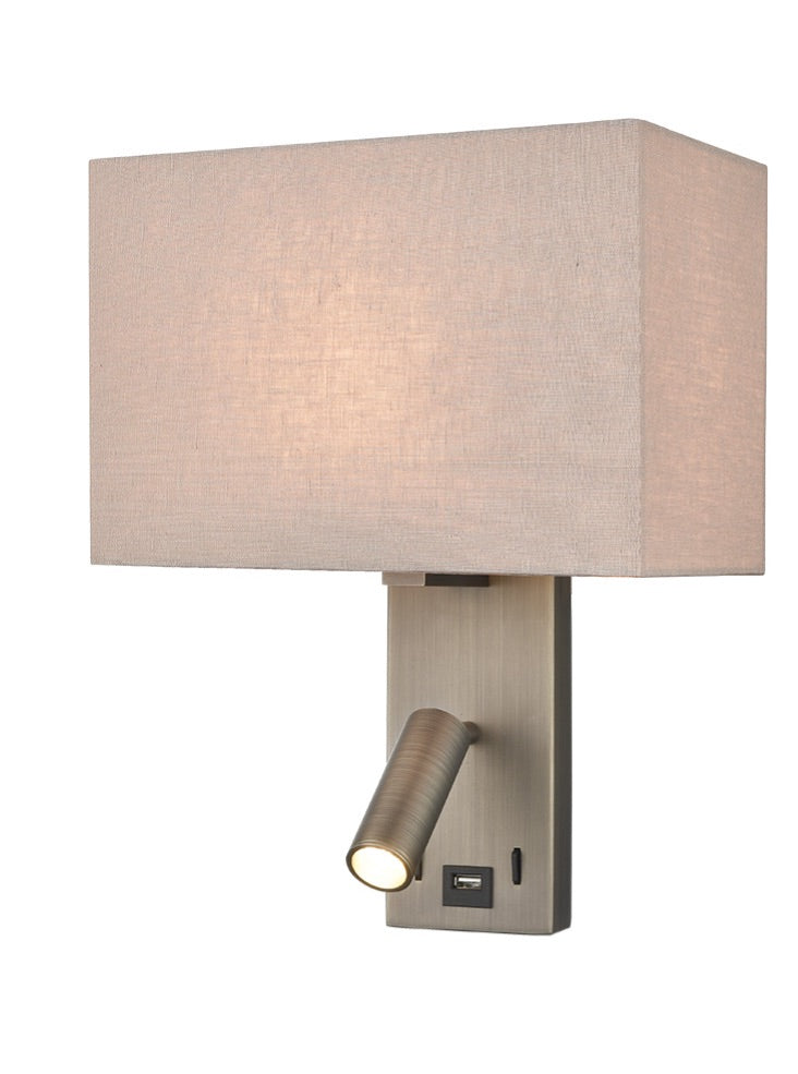 Kappa Reading Wall bracket with USB/LED E27 
Bronze