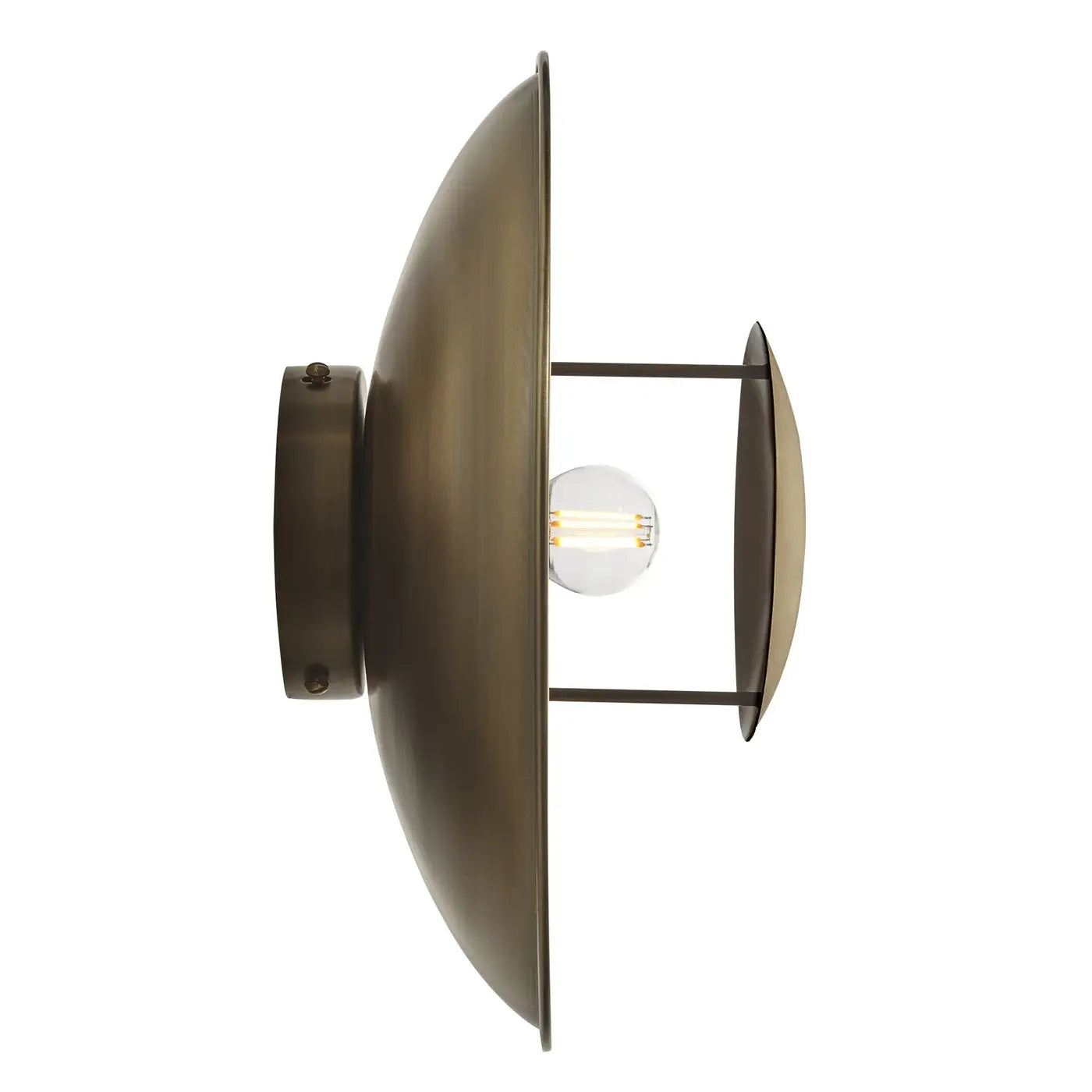 Boston Round Metal Diffuser Wall Light- Various Finishes