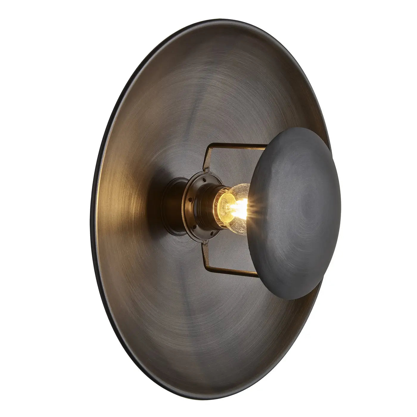 Boston Round Metal Diffuser Wall Light- Various Finishes