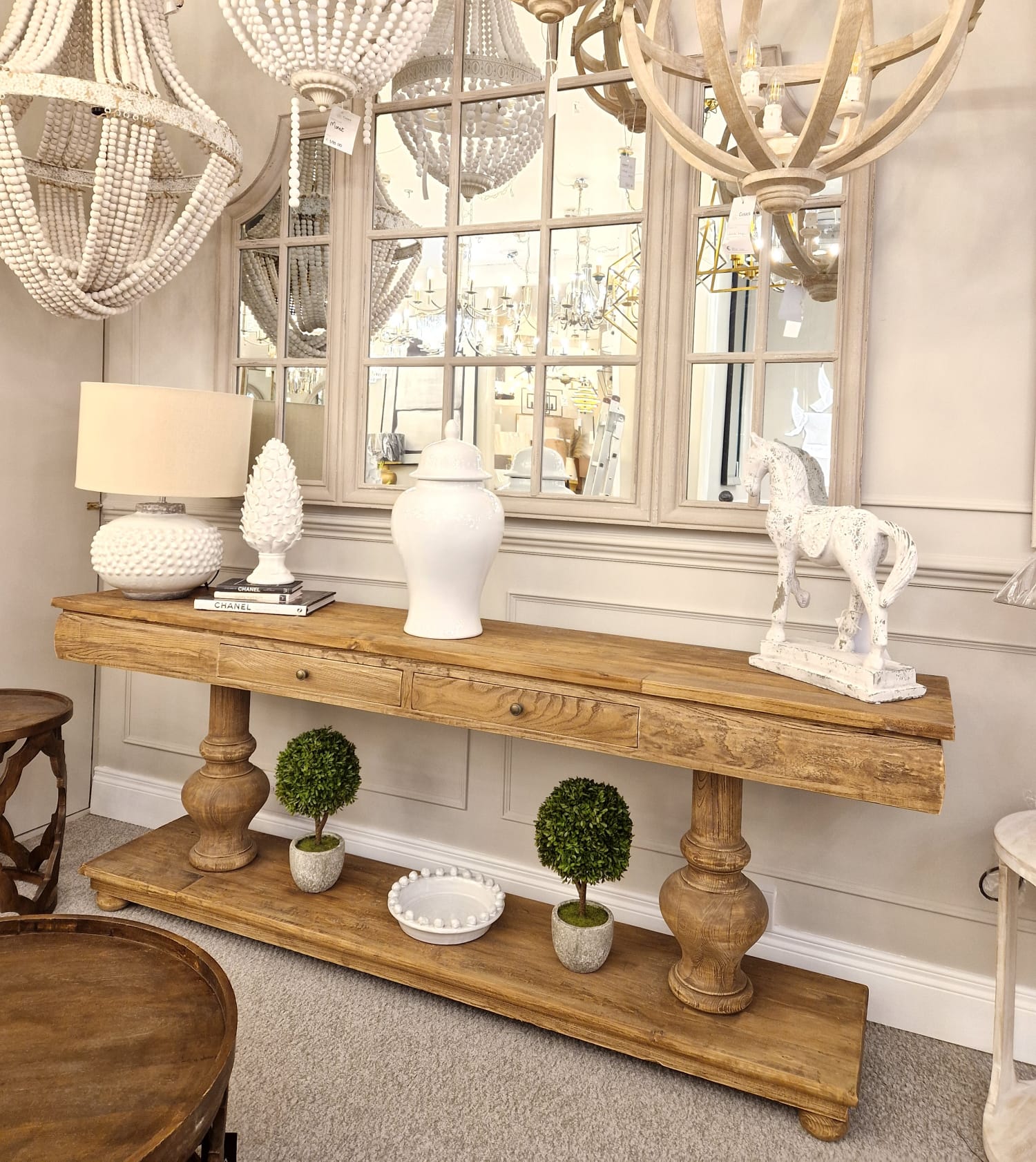 April Table Lamp with Grey Shade