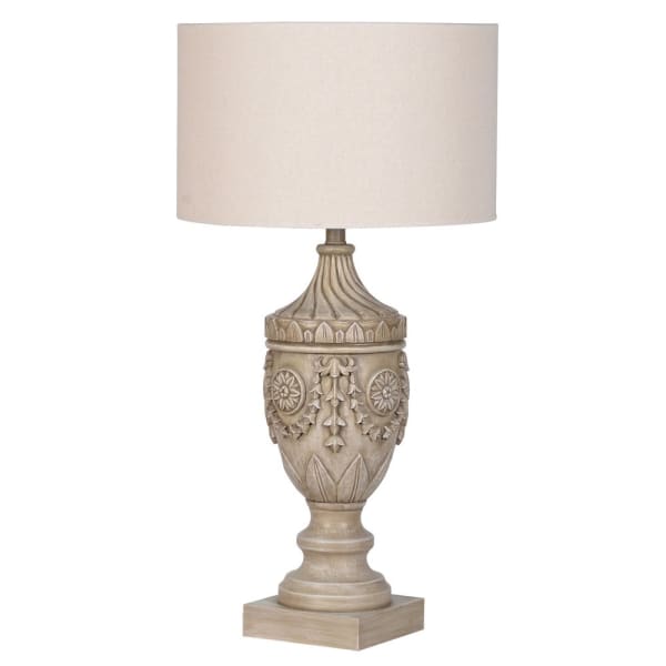 Bengal Table Lamp with White Shade