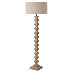 Cali Ridged Floor Lamp with Linen Shade