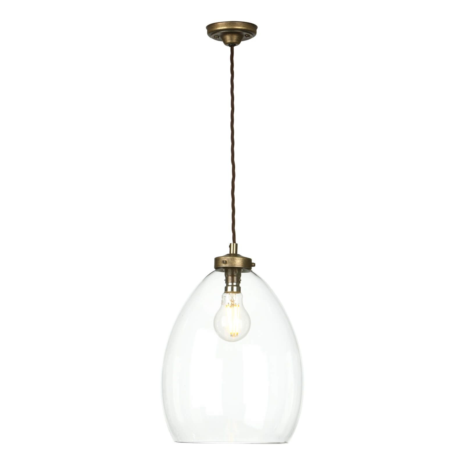 Yeovil 1 light pendant Aged Silver