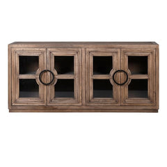 Rustic York Oak 4-Door Sideboard