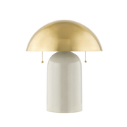 Gaia 1Lt Table Lamp - Aged Brass
