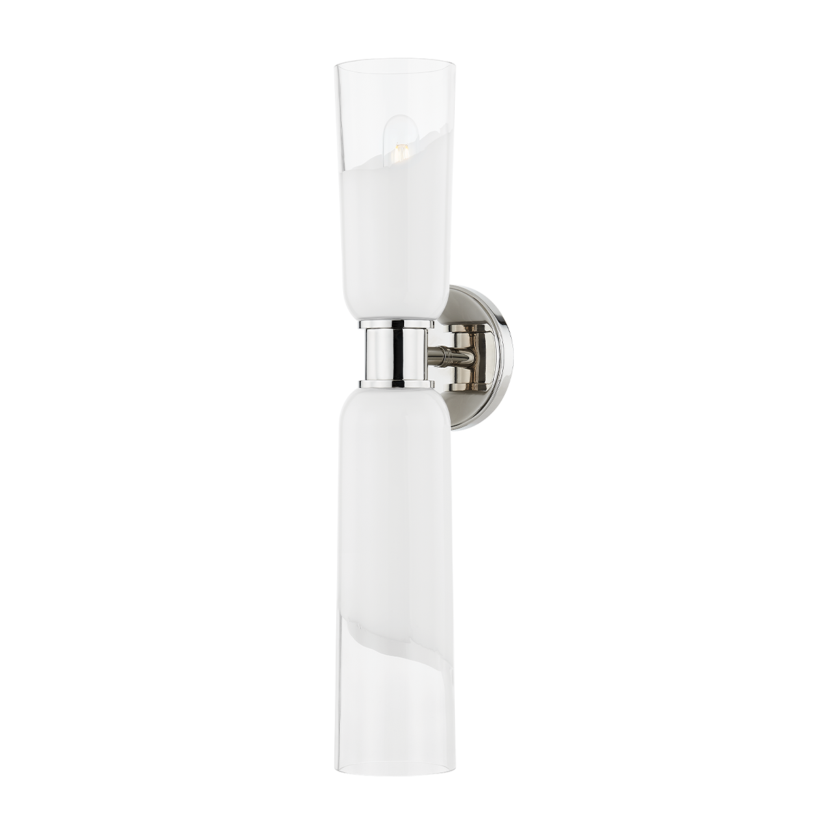 Wasson 2Lt Wall Sconce - Nickel/Brass