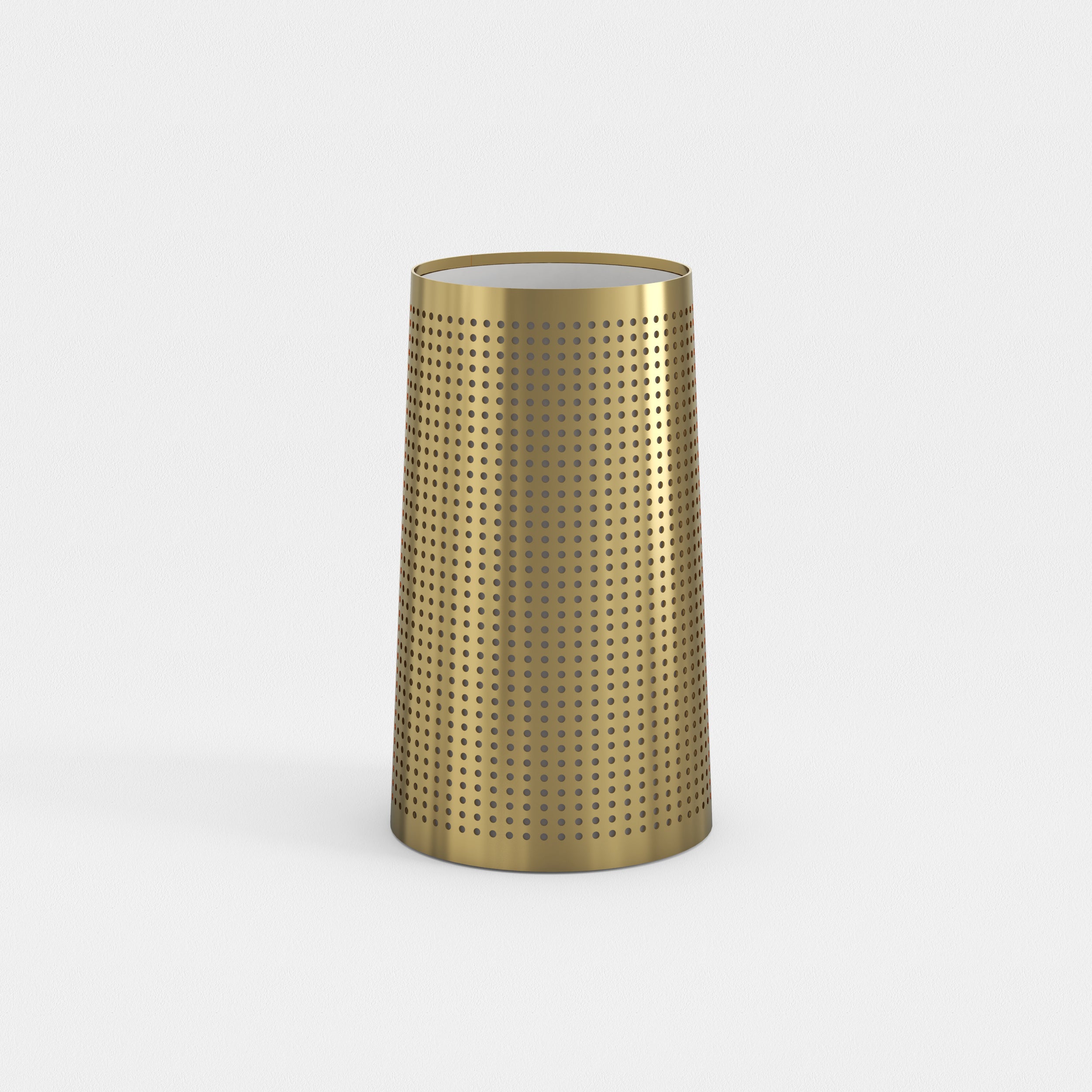 Cone 195 Shade- White/ Natural Brass