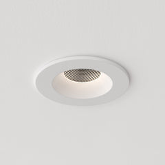 Kos Recessed Outdoor Ceiling Light in Matt White/Textured Black GU10 IP65