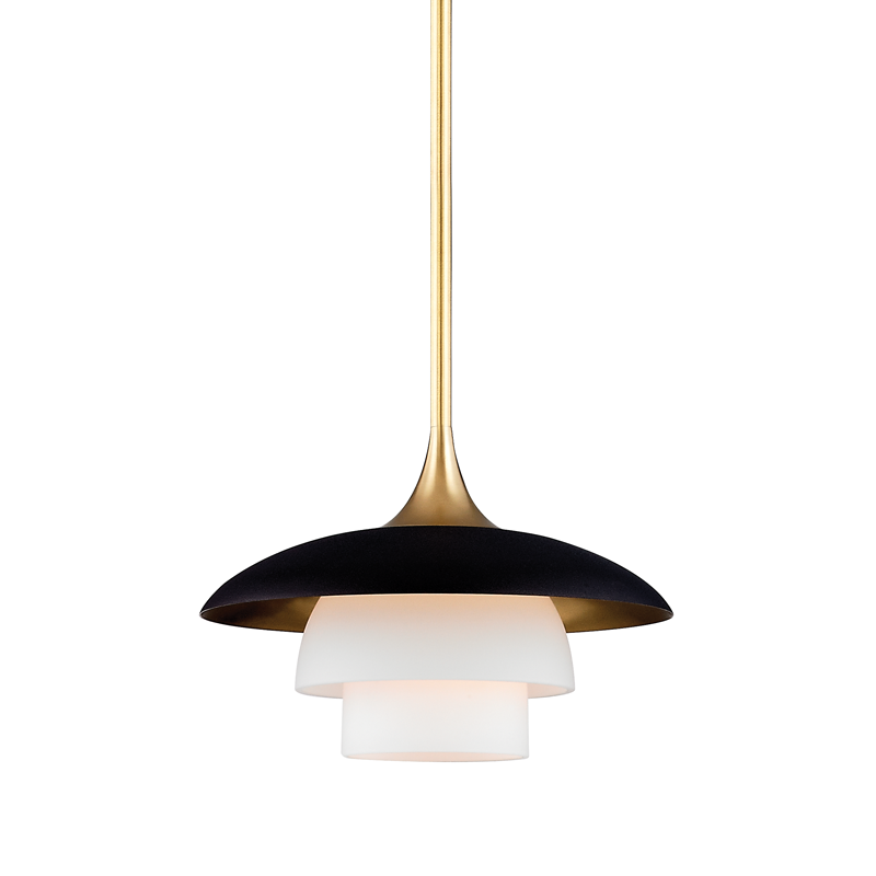 Barron 1Lt Pendant - Aged Brass