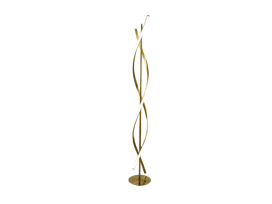 Twist LED Floor Lamp - Gold Finish