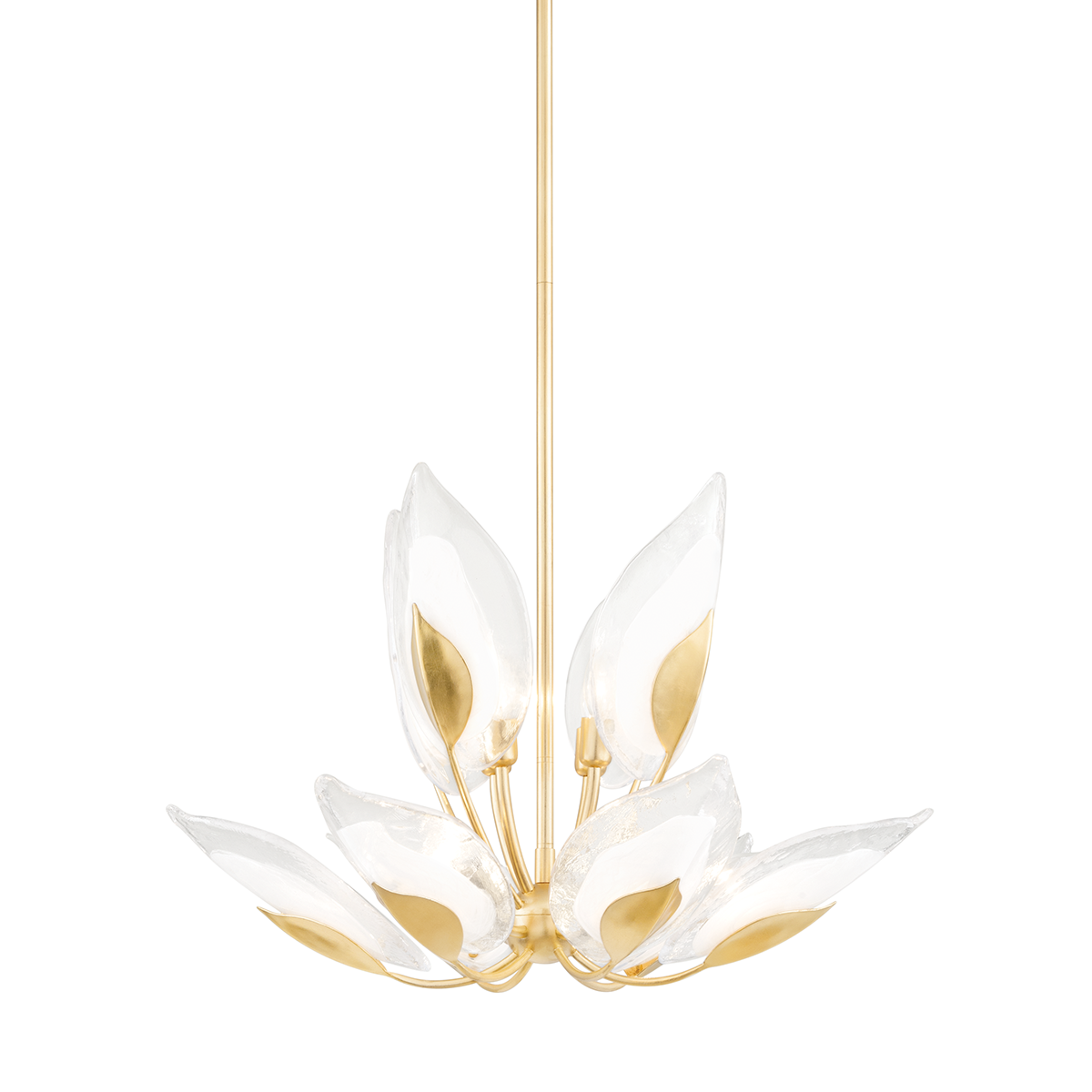 Blossom 10/20Lt Chandelier - Gold Leaf