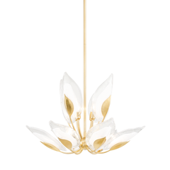 Blossom 10/20Lt Chandelier - Gold Leaf
