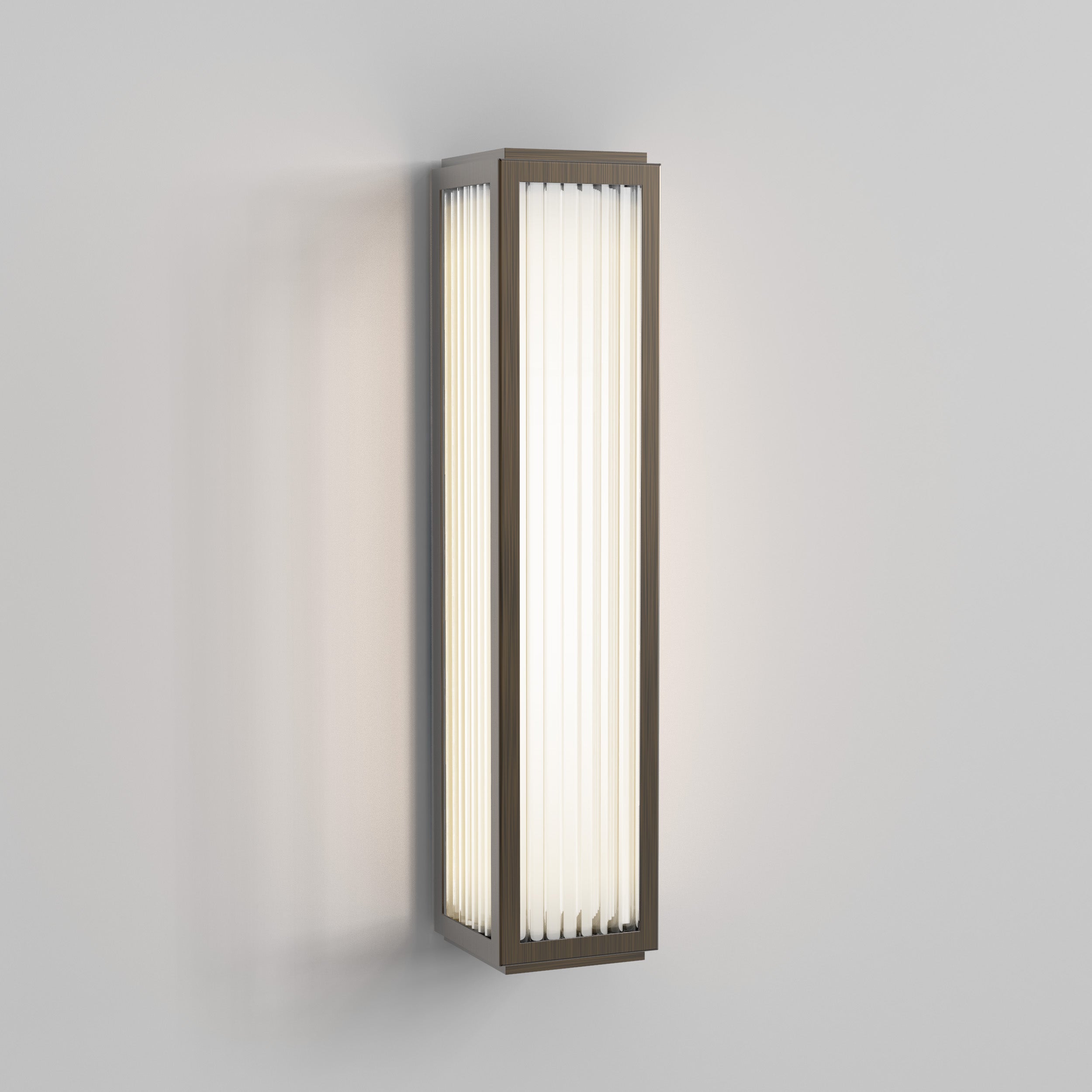 Boston 370/600 Bathroom Wall Light- Bronze/Polished Chrome Finishes