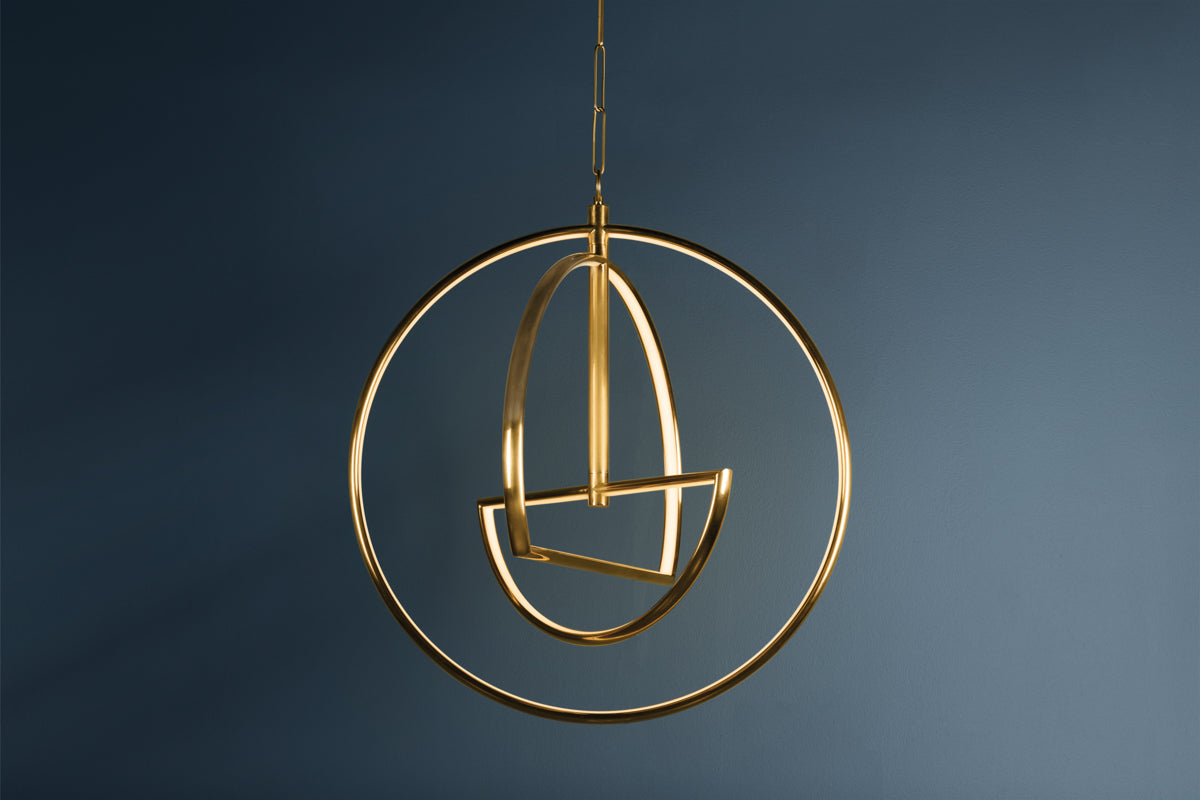 Welland LED Ceiling Light - Aged Brass