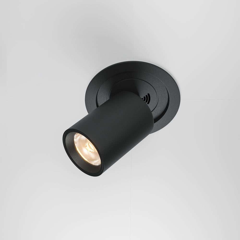 Hidden 1/2Lt Recessed Ceiling Light - Black/White