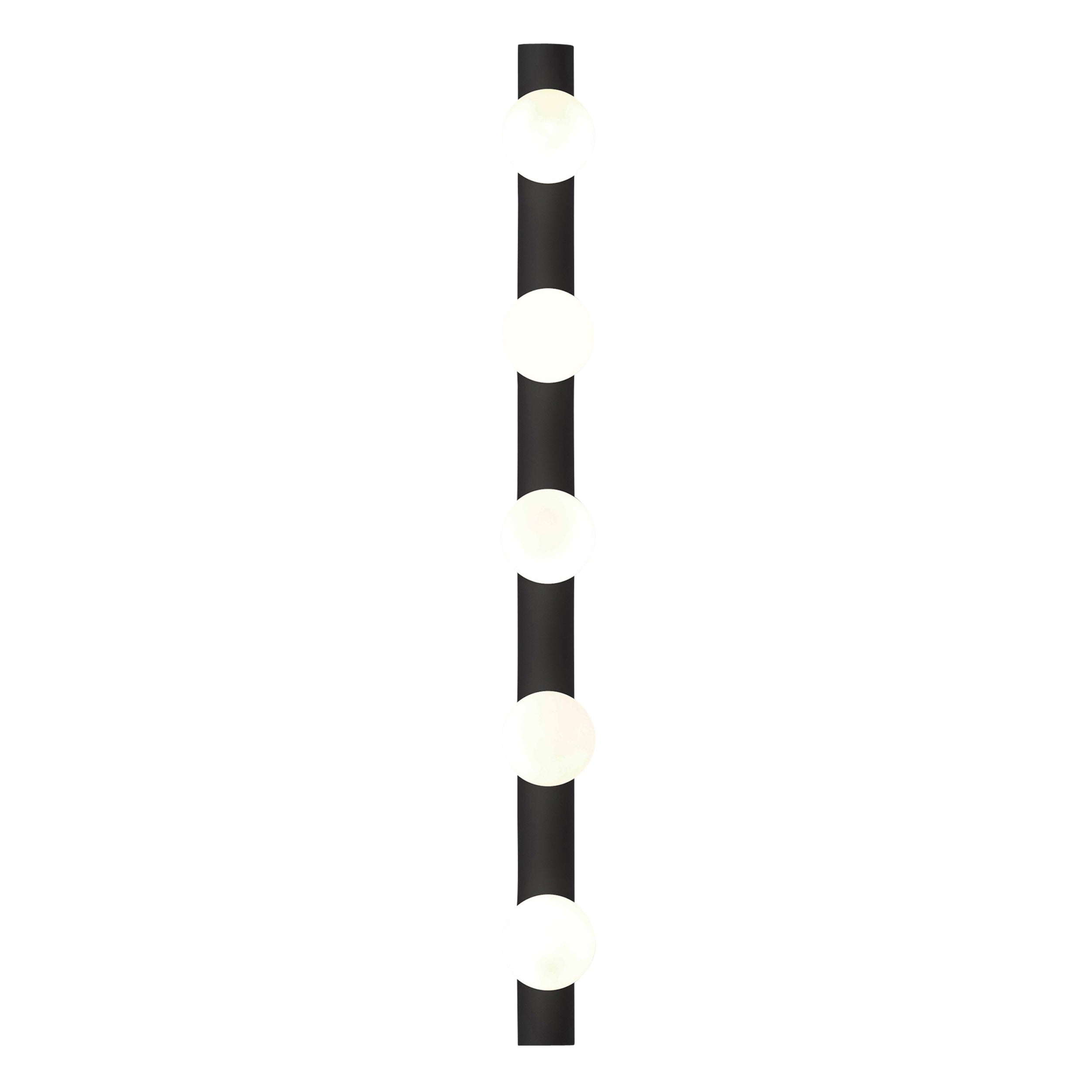 Cabaret 5 II Bathroom Wall Light- Matt Black/Polished Chrome