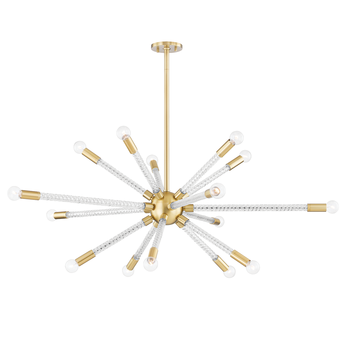 Pippin 15Lt Chandelier- Aged Brass/ Polished Nickel