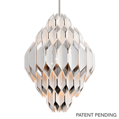 Haiku 9Lt Pendant - White & Stainless