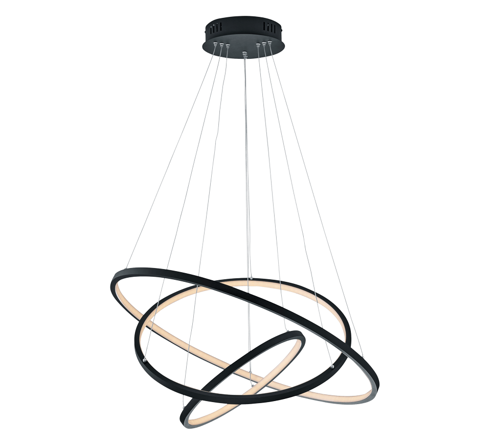 Aaron LED Hanging Light - Matt Nickel/Anthracite Finish - Cusack Lighting