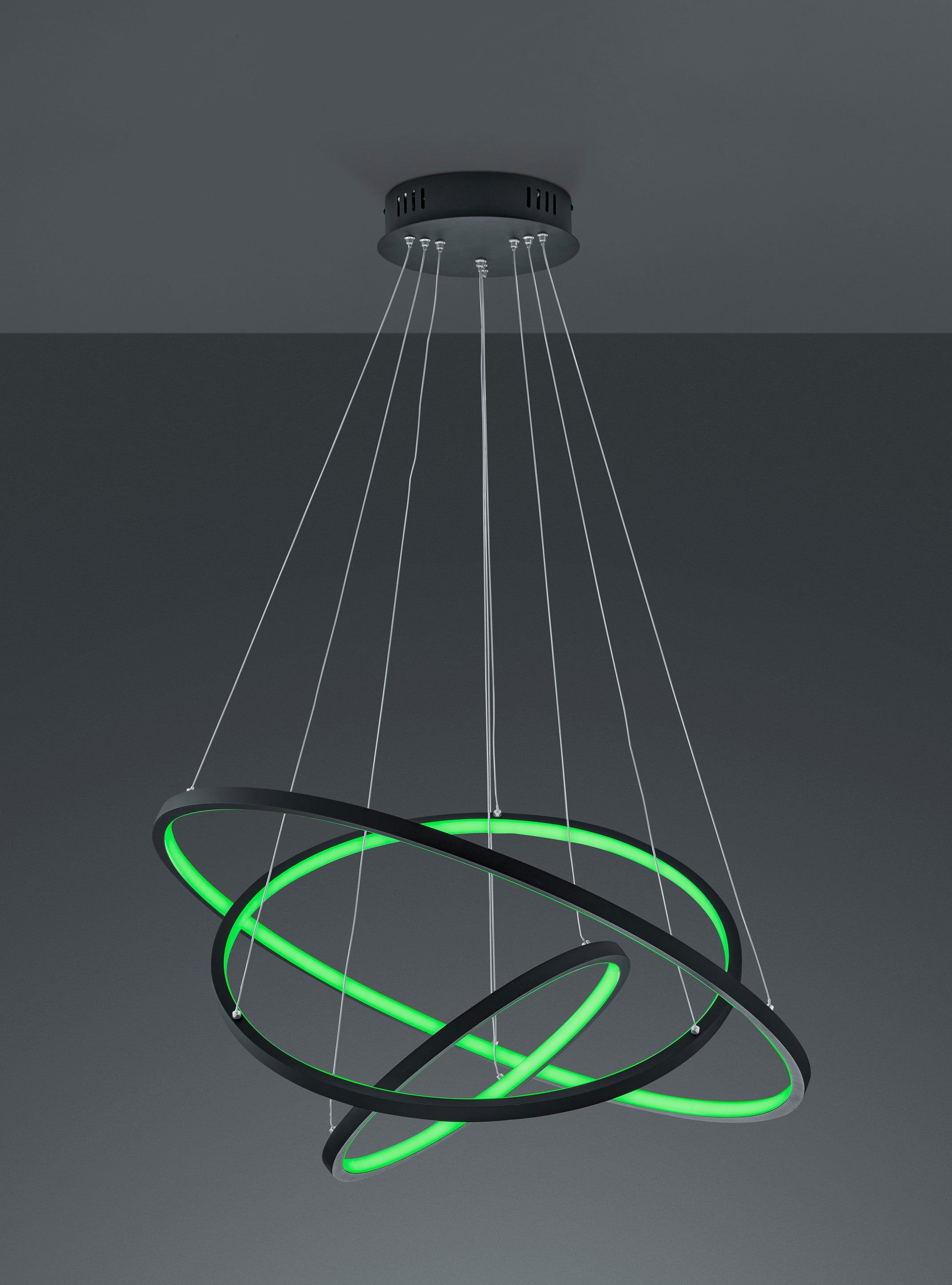 Aaron LED Hanging Light - Matt Nickel Finish