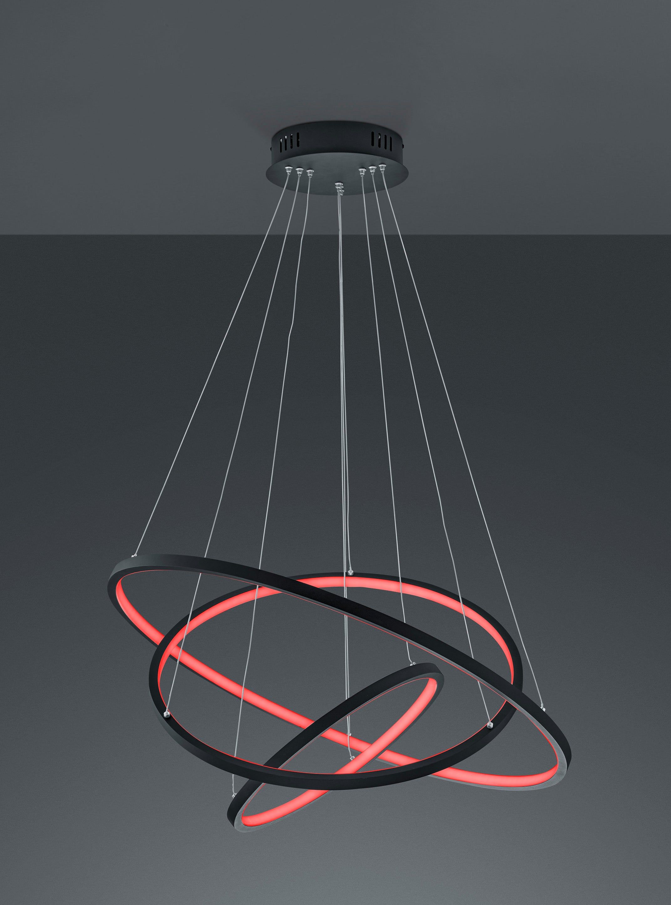 Aaron LED Hanging Light - Matt Nickel Finish