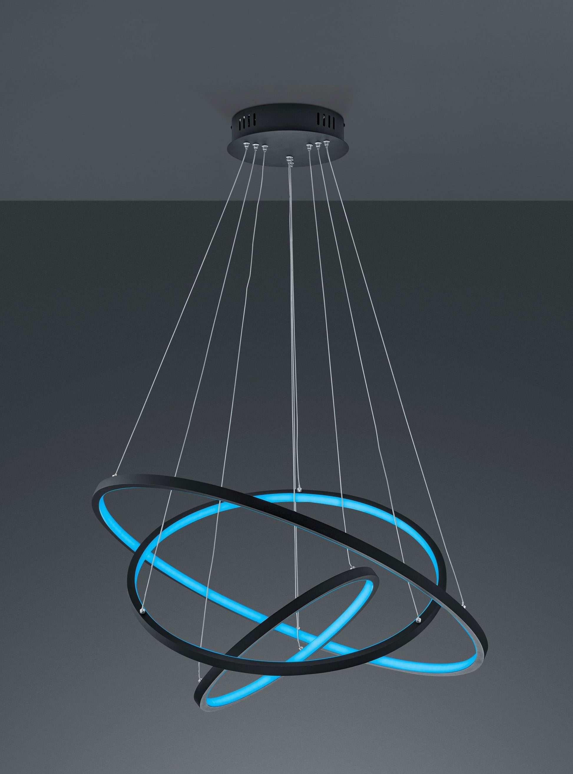 Aaron LED Hanging Light - Matt Nickel Finish