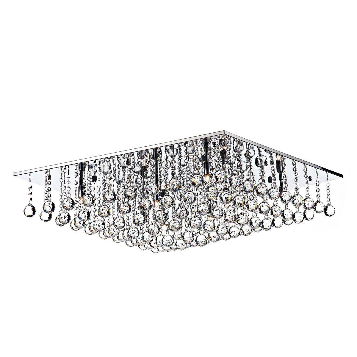 Dar Abacus 8 Light 80CM G9 Square Flush - Cusack Lighting