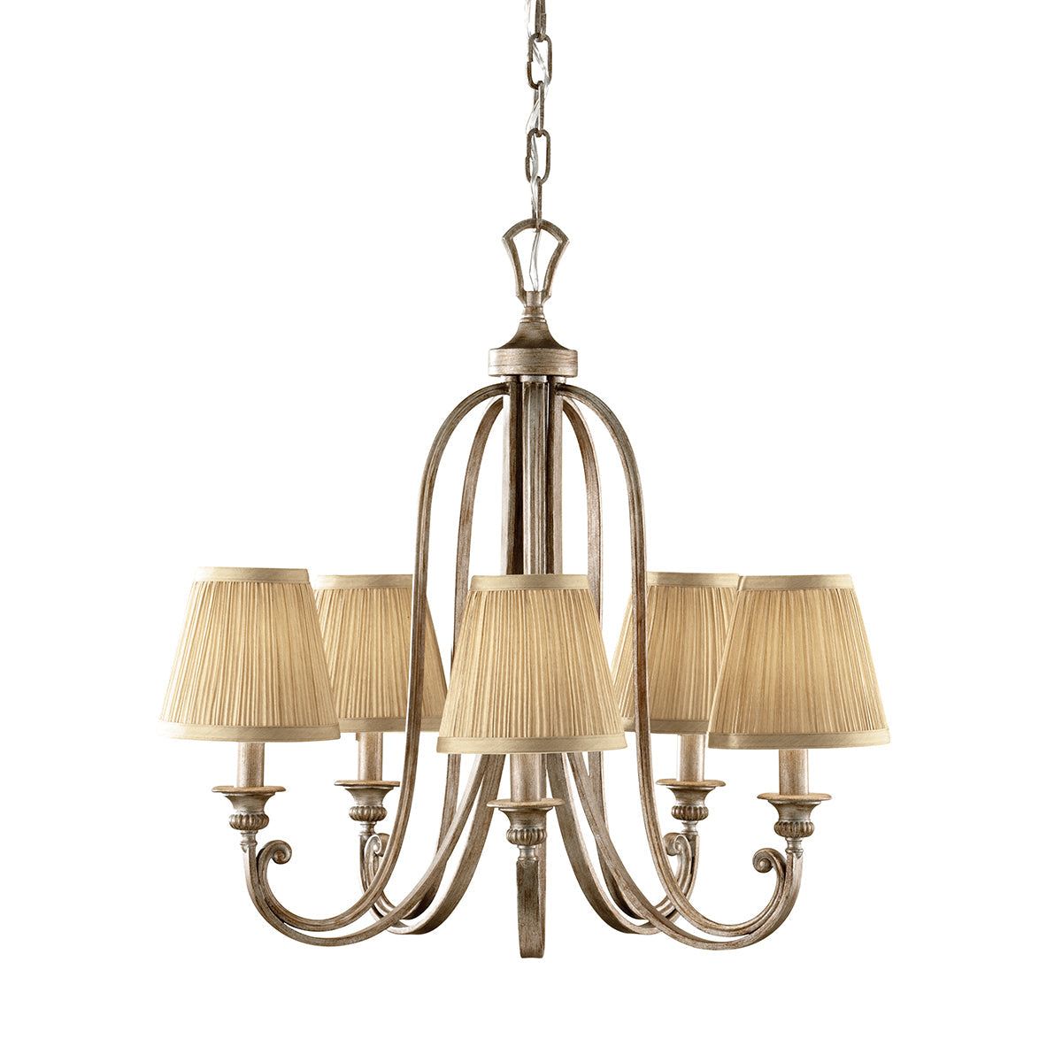 Abbey 5L Hanging Shade Ceiling Light - Silver Sand Finish