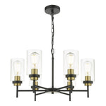 Dar Abel 6Lt Centre Ceiling Light - Satin Black Finish, IP20