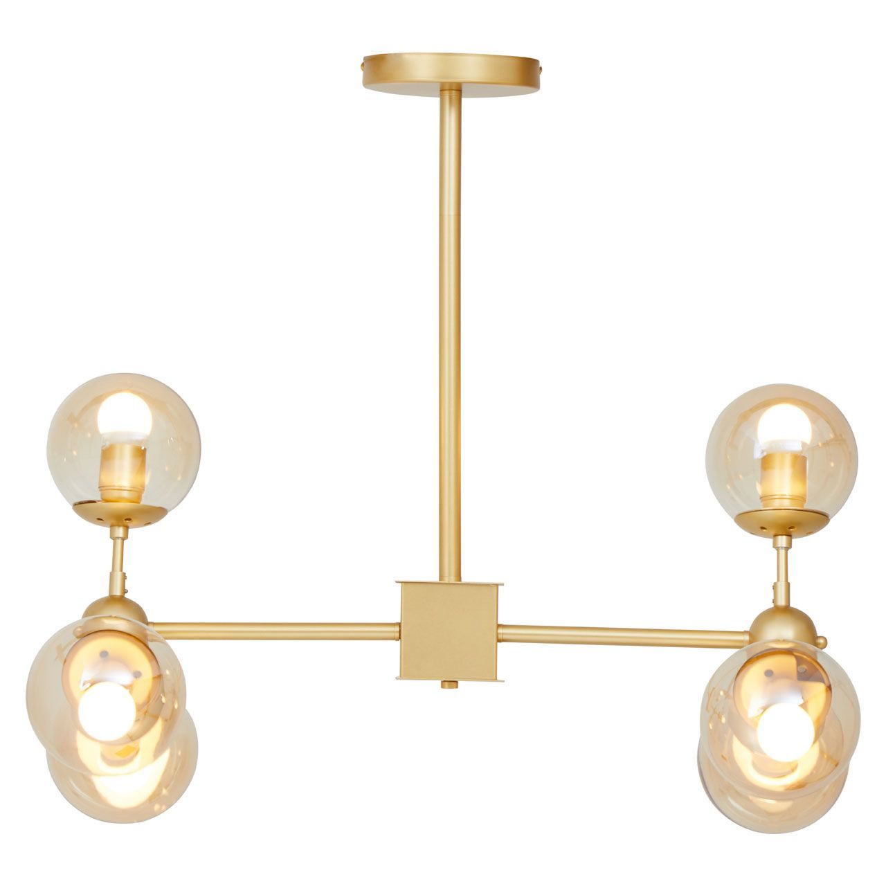 Abira 6Lt Linear Pendant Light Gold 