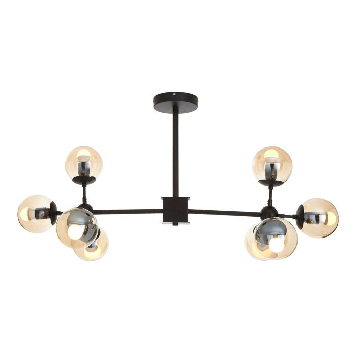 Abira 8 Lt Linear Pendant Light Black