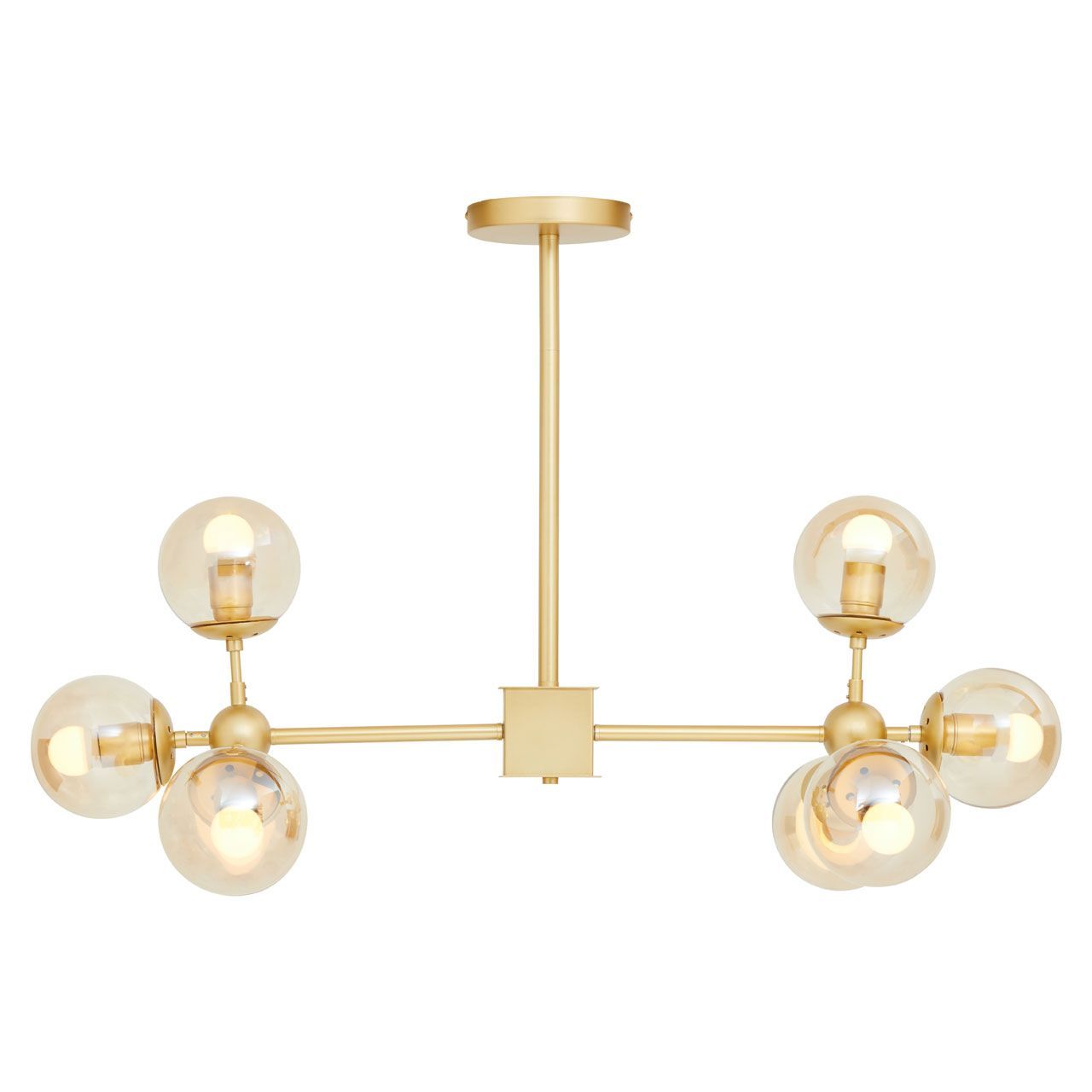 Abira 8 Lt Linear Pendant Light Gold