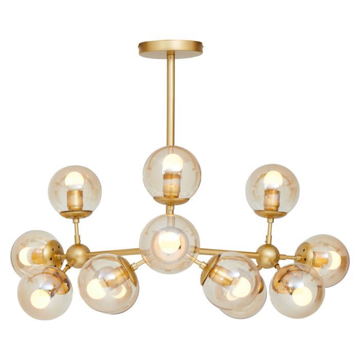 Abira 12 Lt Linear Pendant Light Gold