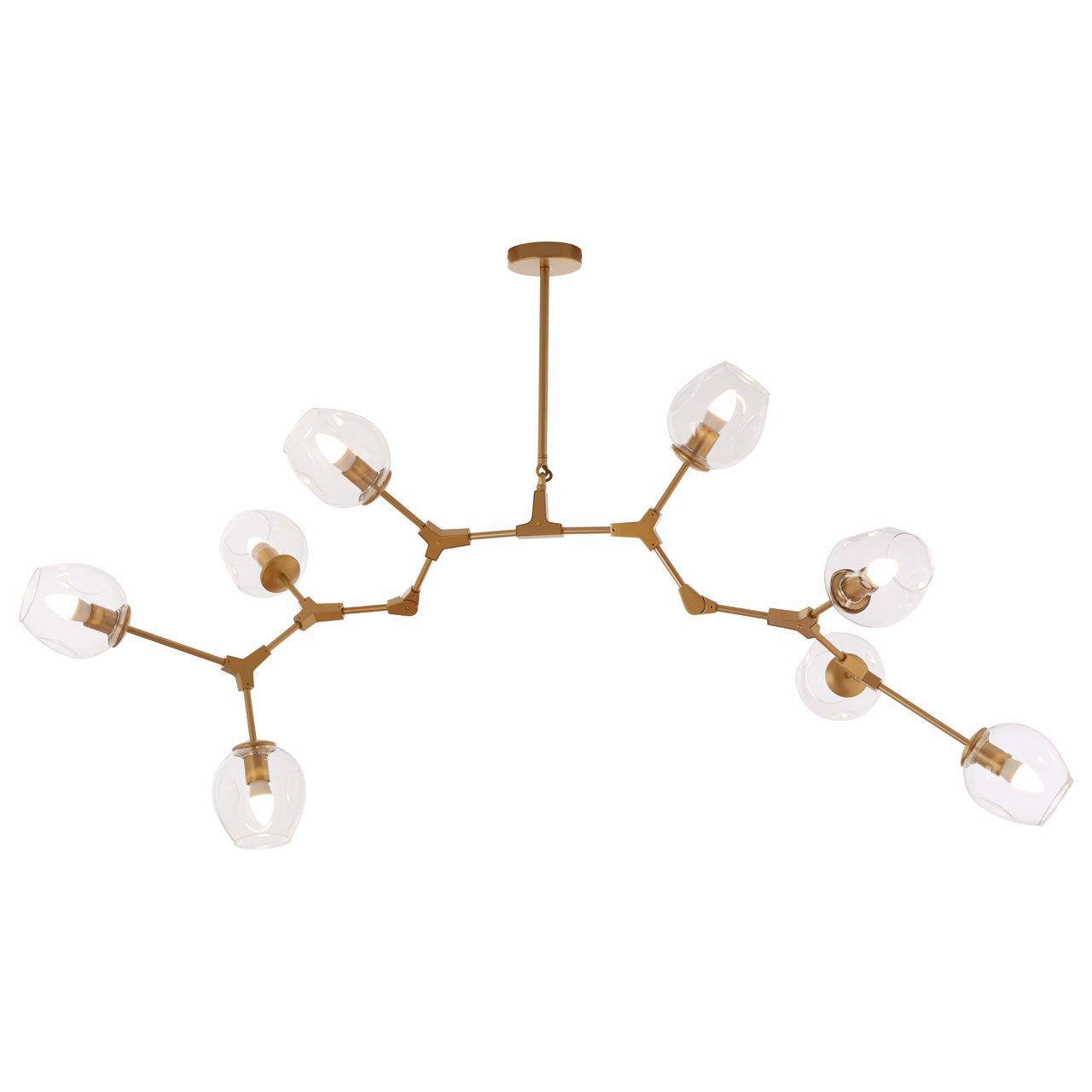 Abira 8/12Lt Gold Finish Pendant Lamp - Cusack Lighting