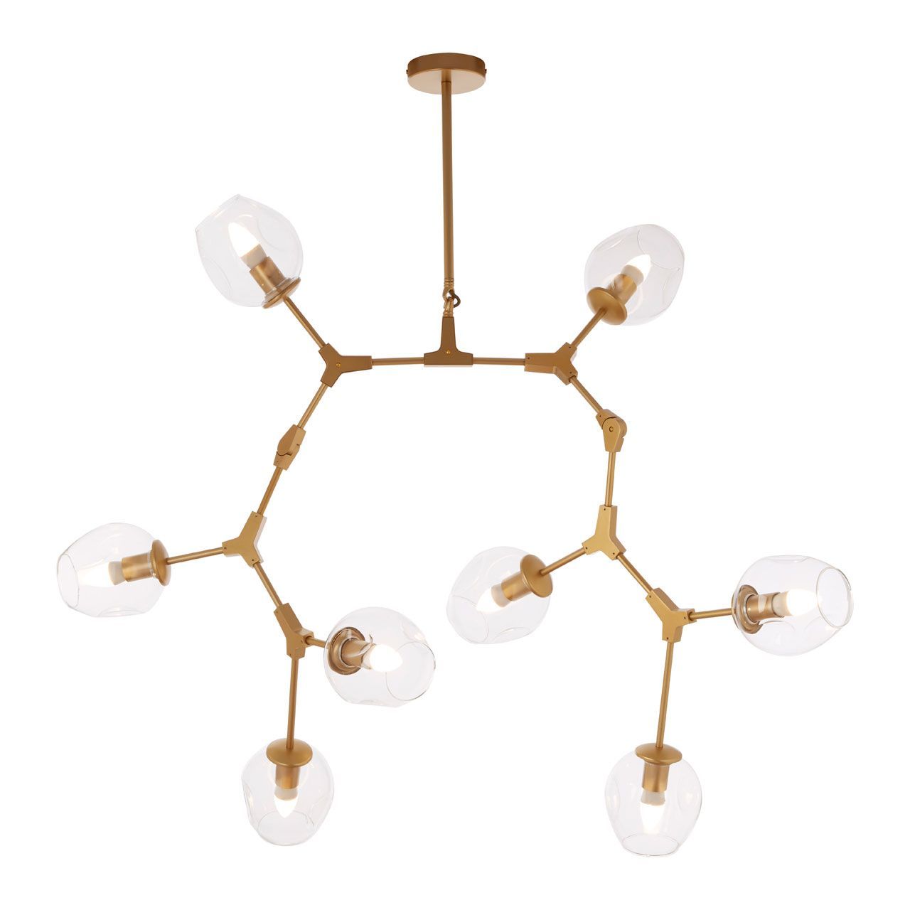 Abira 8/12Lt Gold Finish Pendant Lamp - Cusack Lighting