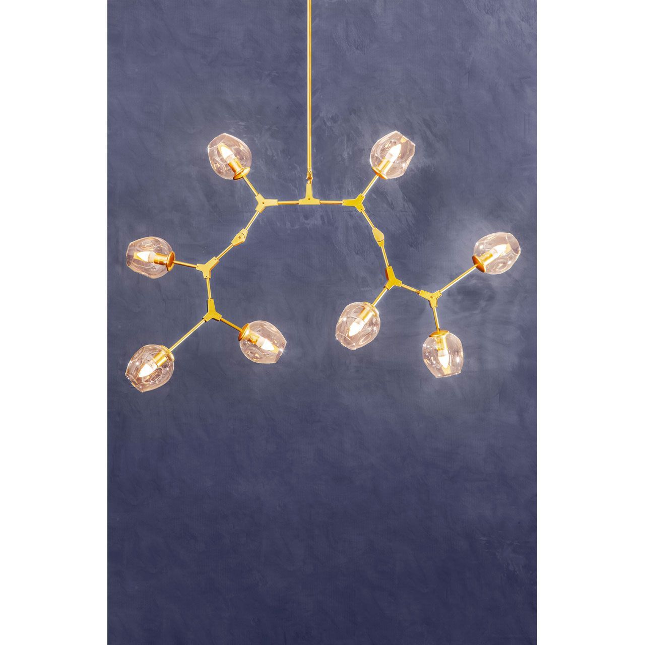 Abira 8/12Lt Gold Finish Pendant Lamp - Cusack Lighting