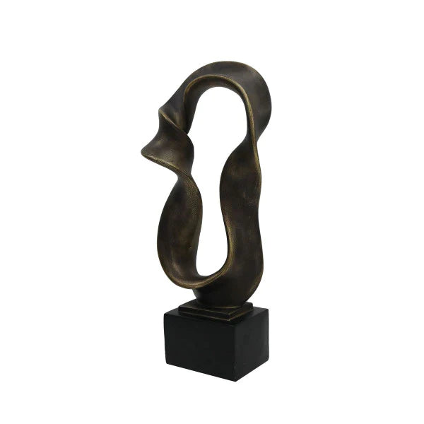Abstract Small Decor - Dark Brown Finish