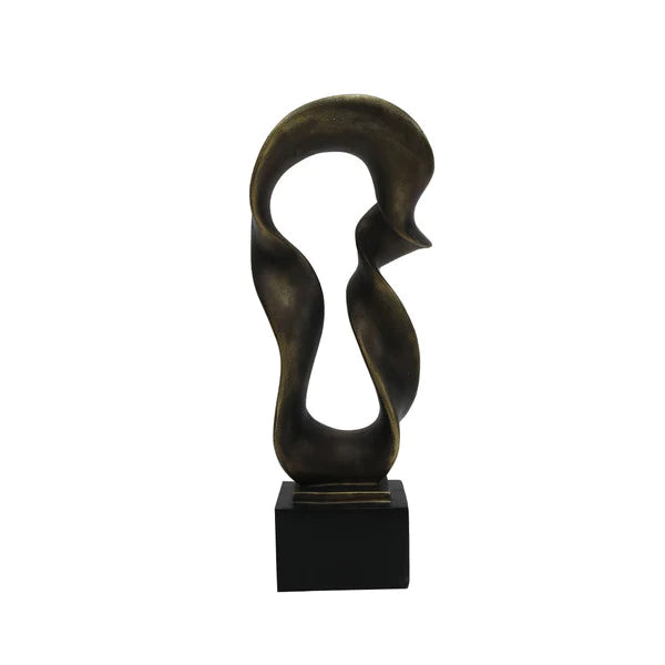 Abstract Small Decor - Dark Brown Finish