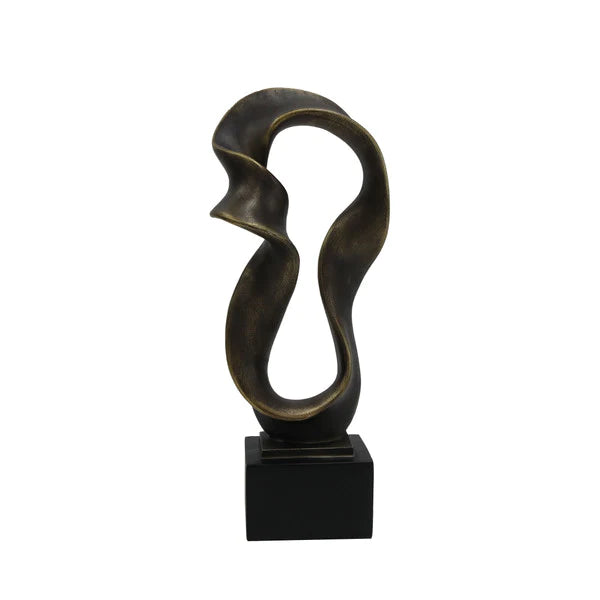 Abstract Small Decor - Dark Brown Finish