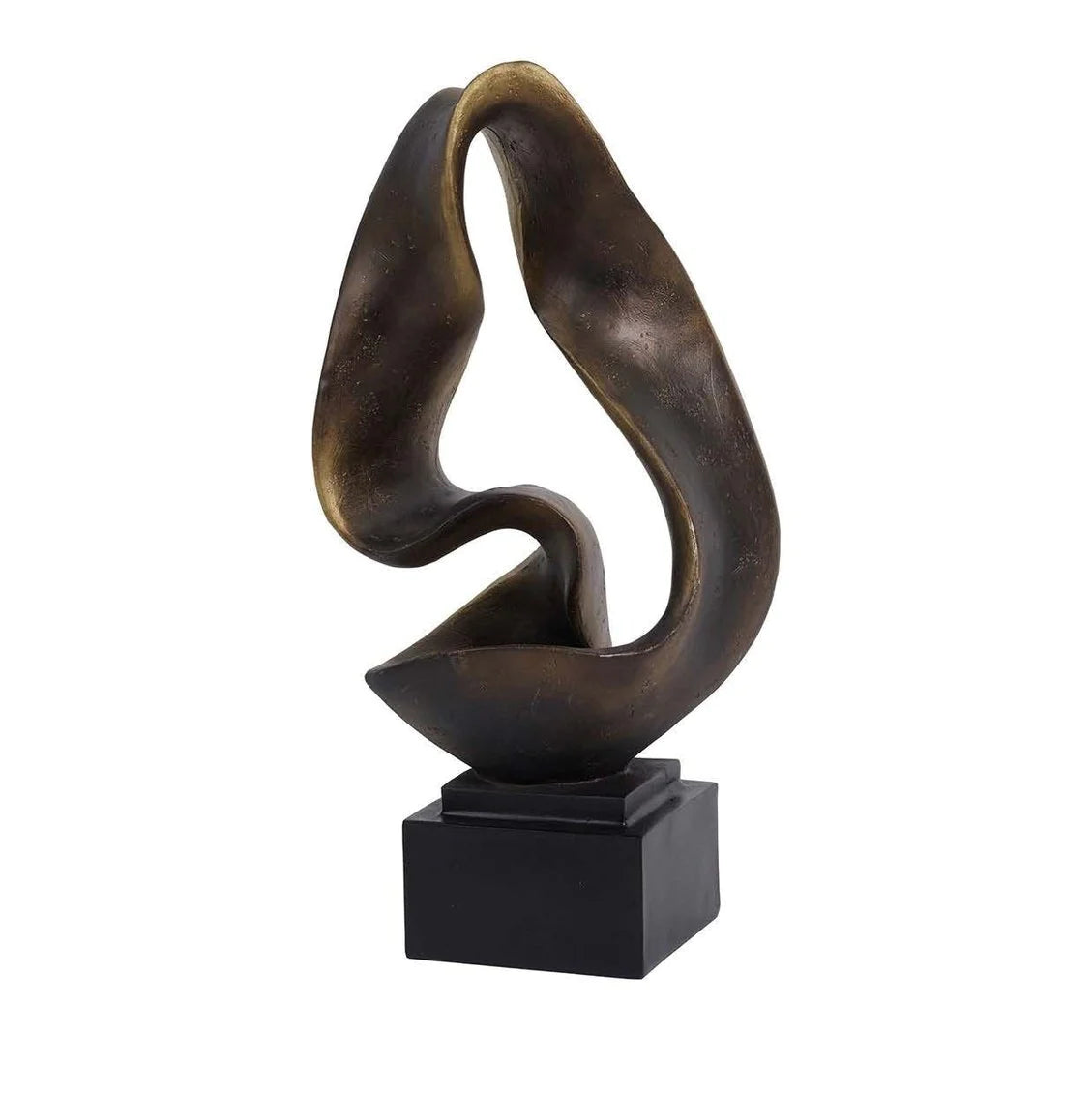 Abstract Large Decor - Dark Brown Finish