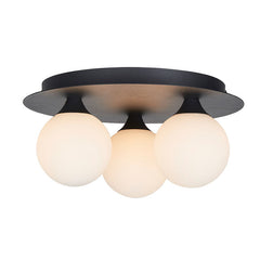 Acqua Globe 3/6Lt Bathroom Ceiling Light - Black Finish IP44