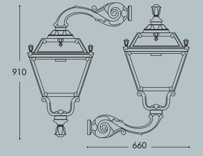 Adam Elia Black Clear IP55 Wall Light