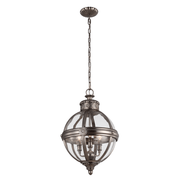 Adams 3 Light Pendant Chandelier – Antique Nickel - Cusack Lighting