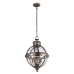 Adams 3 Light Pendant Chandelier – Antique Nickel - Cusack Lighting