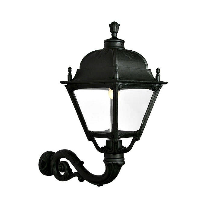 Adam/Simon Black Clear Outdoor Wall Light IP55