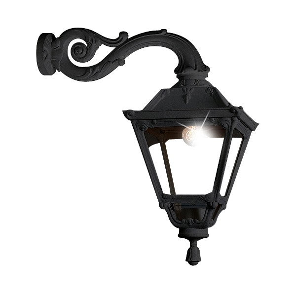 Adam/Tobia Black Clear Outdoor Wall Light IP55